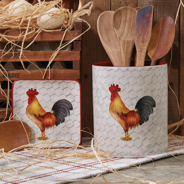 Break Of Day Rooster Utensil Crock - Park Designs - The Fox Decor